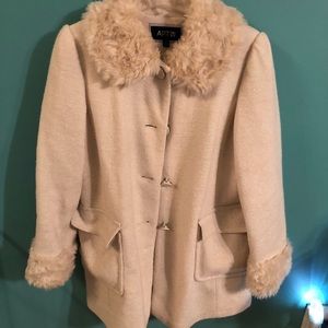 Cream colored dress coat - Apt 9